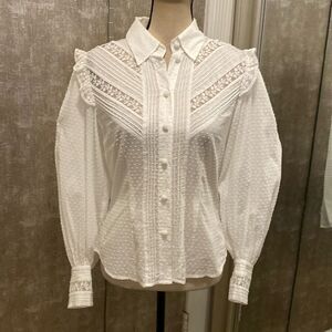 Zimmerman lace detailed 100% cotton blouse, M